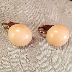 Beautiful vintage coral clip on earrings